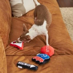 Frisco Road Trip Traffic Signs Plush Squeaky Dog Toy, 4 Count -Pet Dog Supplies Shop 262016 PT3. AC SS1800 V1618598528