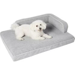 Frisco Faux Linen Corner Personalized Bolster Dog Bed W/Removable Cover, Harbour Blue, L 9 Frisco Faux Linen Corner Personalized Bolster Dog Bed W/Removable Cover, Harbour Blue, L -Pet Dog Supplies Shop 262160 PT2. AC SS1800 V1615568489