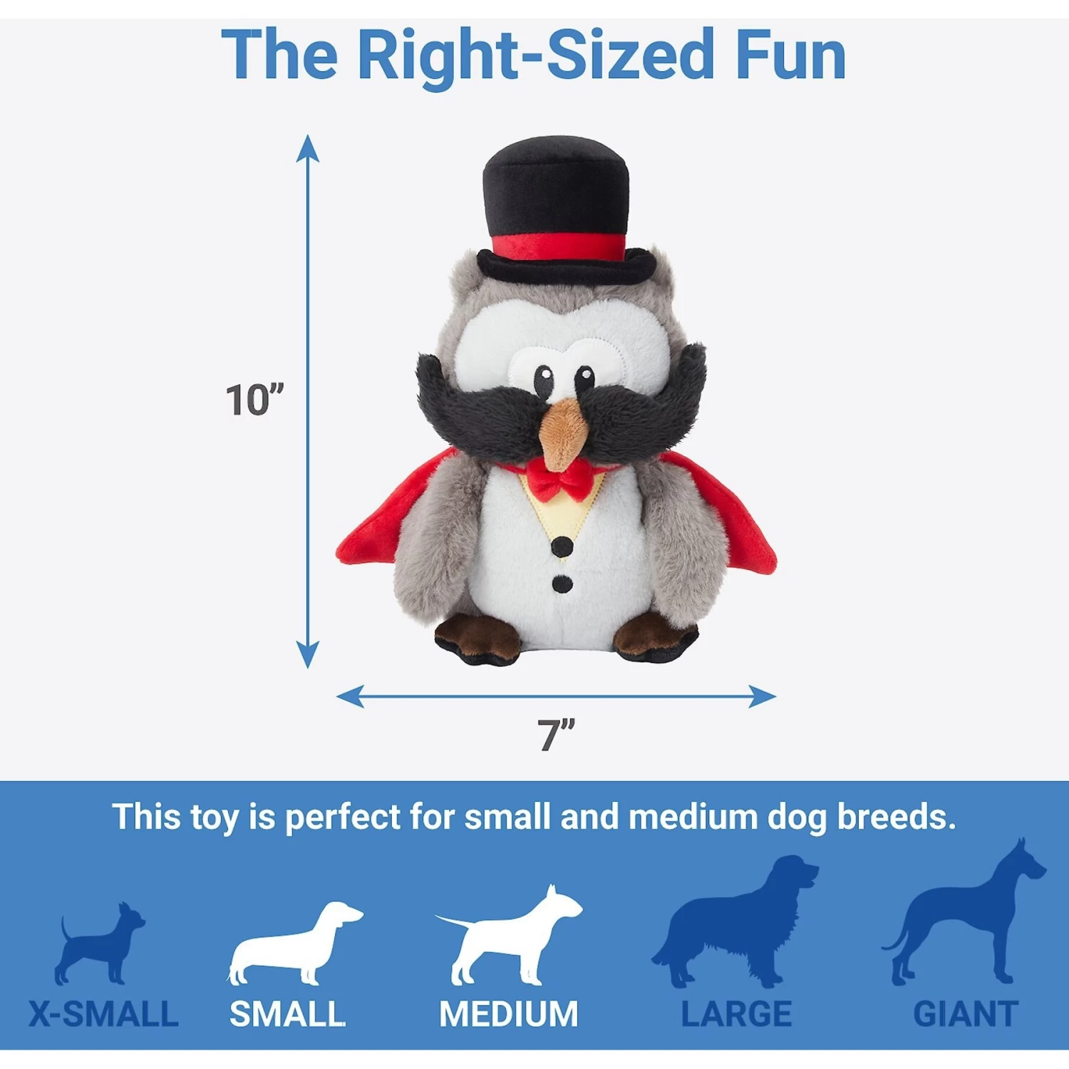 Frisco Magic Owl Plush Squeaky Dog Toy 2 Frisco Magic Owl Plush Squeaky Dog Toy - Image 2