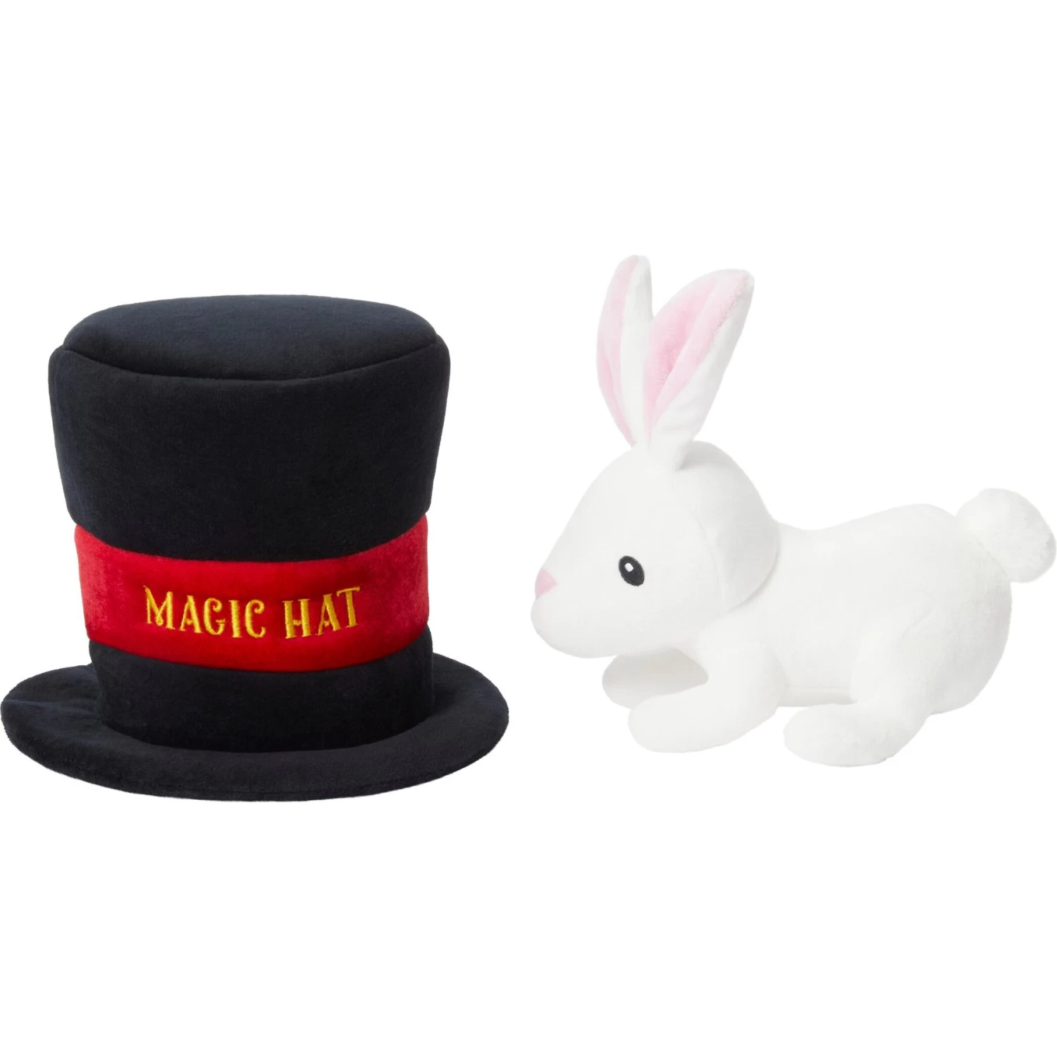 Frisco Magic Rabbit In A Hat 2-in-1 Plush Squeaky Dog Toy 3 Frisco Magic Rabbit In A Hat 2-in-1 Plush Squeaky Dog Toy - Image 3