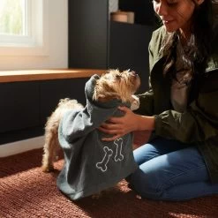 Frisco Embroidered Pawprint Microfiber Dog Bath Towel -Pet Dog Supplies Shop 269029 PT4. AC SS1800 V1624553208