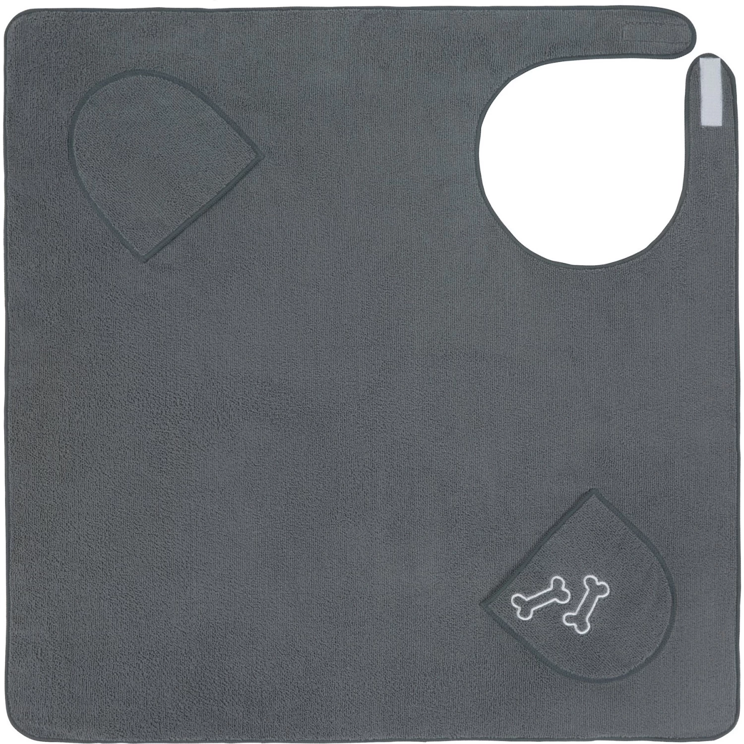 Frisco Embroidered Pawprint Microfiber Dog Bath Cape Towel 1 Frisco Embroidered Pawprint Microfiber Dog Bath Cape Towel