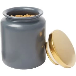 Frisco Modern Gold Rim Ceramic Treat Jar -Pet Dog Supplies Shop 270190 PT6. AC SS1800 V1627669999