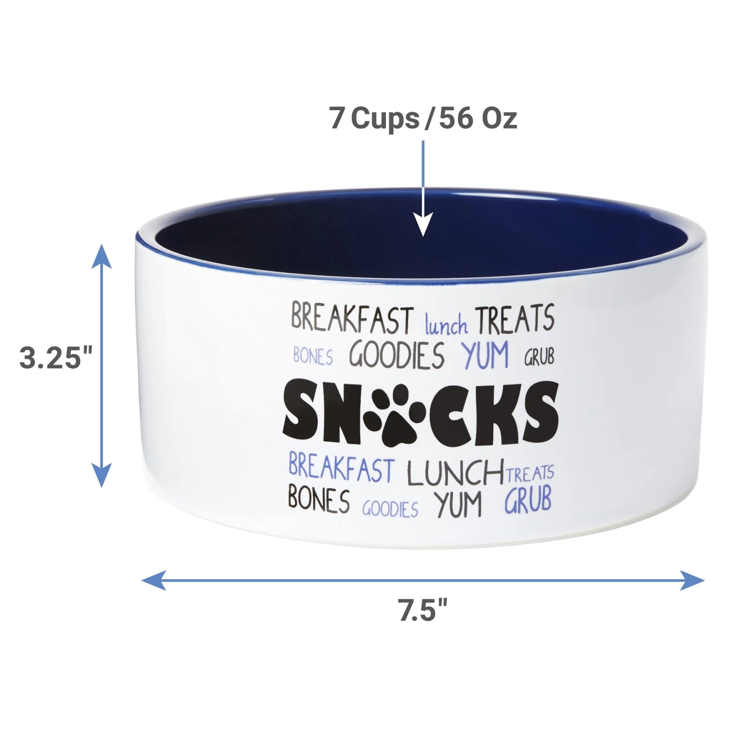 Frisco Food & Paw Non-skid Ceramic Dog Bowl 2 Frisco Food & Paw Non-skid Ceramic Dog Bowl - Image 2
