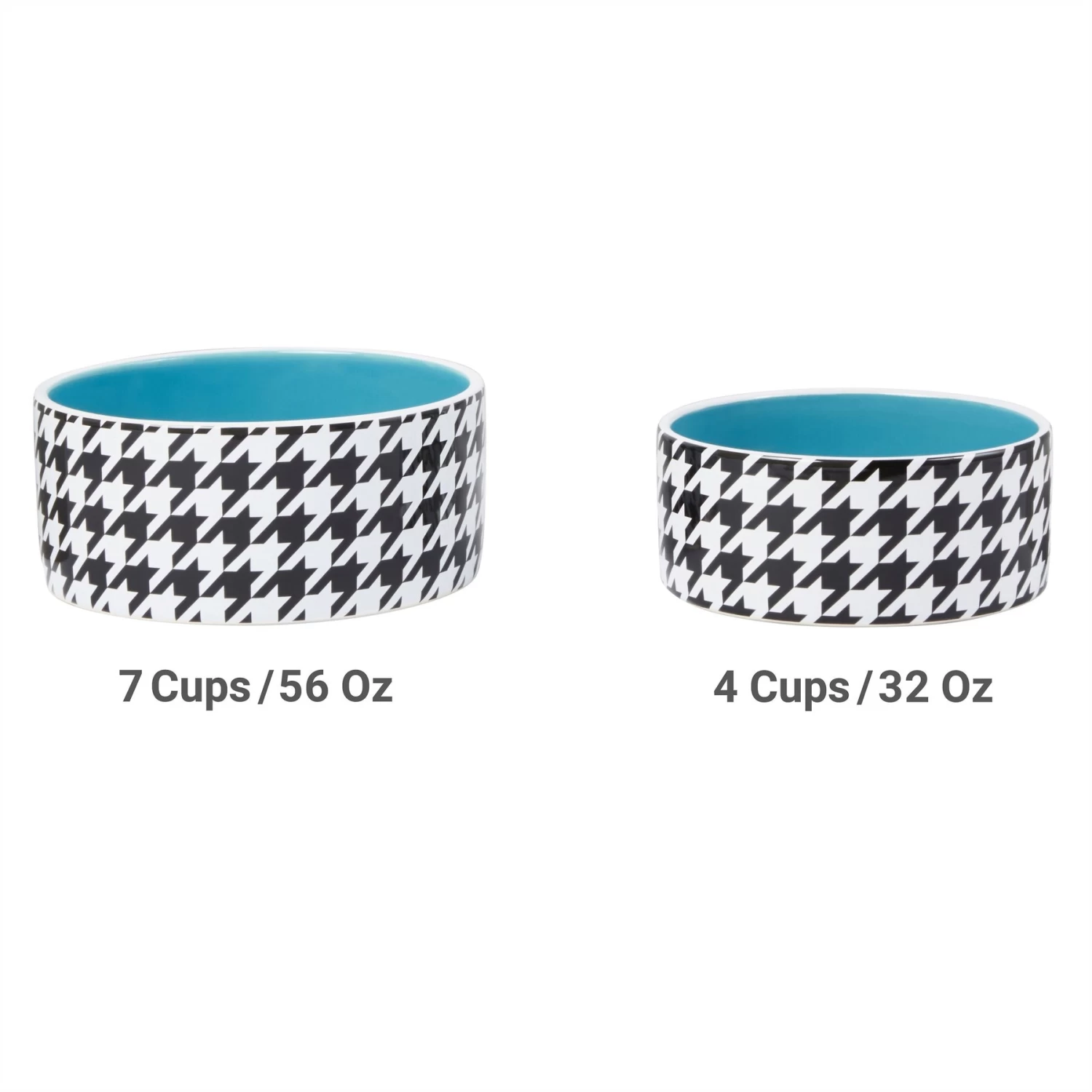 Frisco Houndstooth Non-skid Ceramic Dog Bowl 5 Frisco Houndstooth Non-skid Ceramic Dog Bowl - Image 5