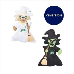 Frisco Halloween Good Witch, Bad Witch Reversible Plush Squeaky Dog Toy -Pet Dog Supplies Shop 270429 PT2. AC SS1800 V1690911211