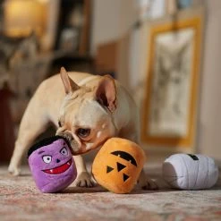 Frisco Halloween Haunted Friends Plush Squeaky Dog Toy, 3 Count -Pet Dog Supplies Shop 270533 PT3. AC SS1800 V1689878438