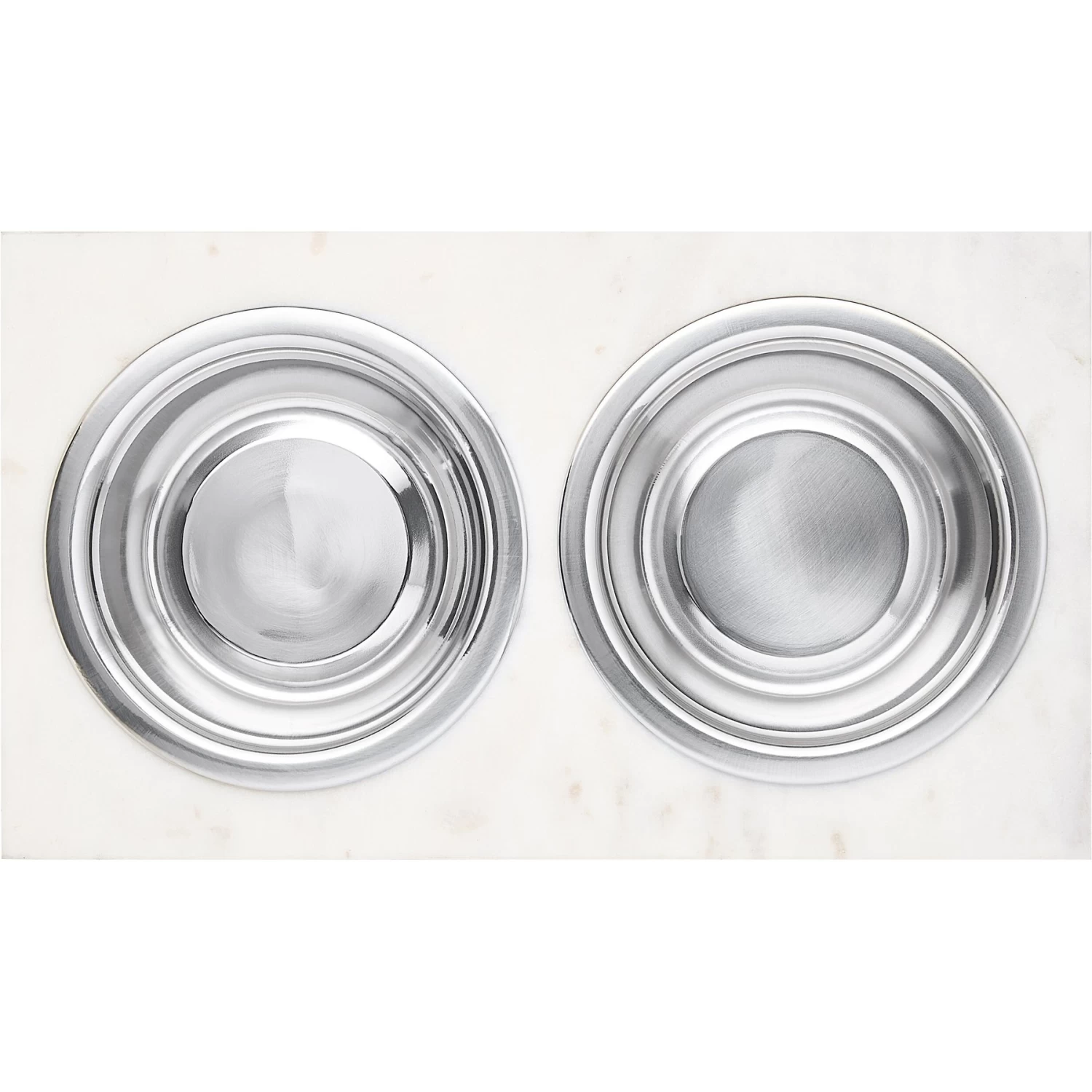 Frisco Marble Elevated Stainless Steel Double Diner Dog & Cat Bowls 5 Frisco Marble Elevated Stainless Steel Double Diner Dog & Cat Bowls - Image 5