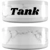 Frisco Personalized White Marble Small Dog & Cat Bowl