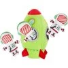 Frisco Holiday Rocket Ship Hide & Seek Puzzle Plush Squeaky Dog Toy