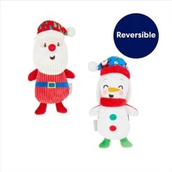 Frisco Holiday Santa & Snowman Reversible Plush Squeaky Dog Toy -Pet Dog Supplies Shop 287263 PT2. AC SS1800 V1694812848