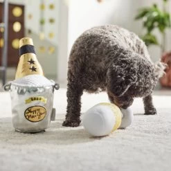 Frisco New Year's Eve Champagne & Flute Plush Squeaky Dog Toy -Pet Dog Supplies Shop 288486 PT3. AC SS1800 V1638288322
