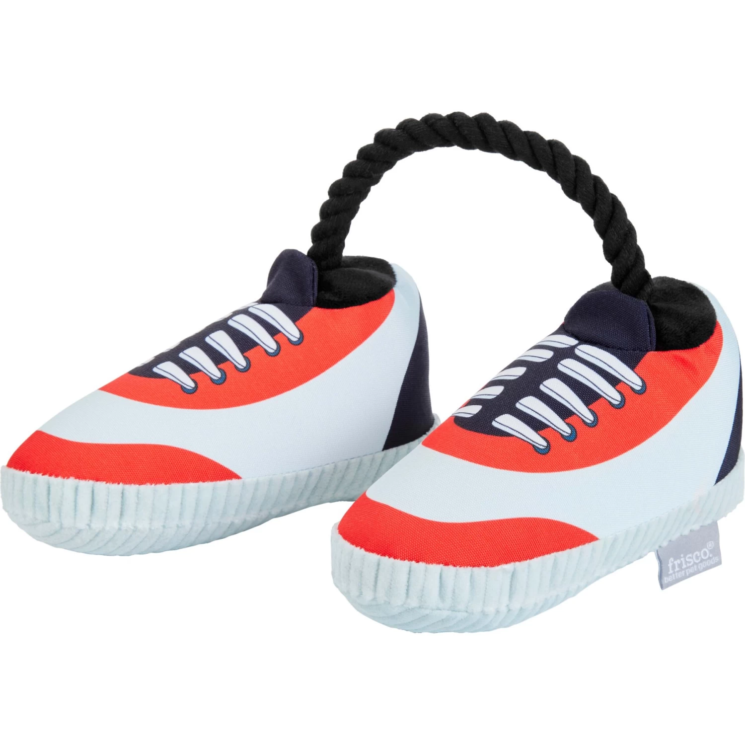 Frisco Running Shoes Plush With Rope Dog Toy 1 Frisco Running Shoes Plush With Rope Dog Toy
