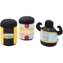 Frisco New Year, New Me Protein Powder Plush Squeaky Dog Toy