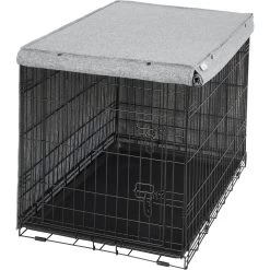 Frisco Faux Linen Dog Crate Cover -Pet Dog Supplies Shop 289630 PT4. AC SS1800 V1644248877