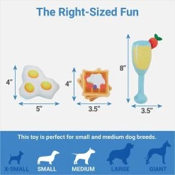 Frisco Brunch Breakfast In Bed Hide & Seek Puzzle Plush Squeaky Dog Toy -Pet Dog Supplies Shop 297282 PT2. AC SS1800 V1643916715