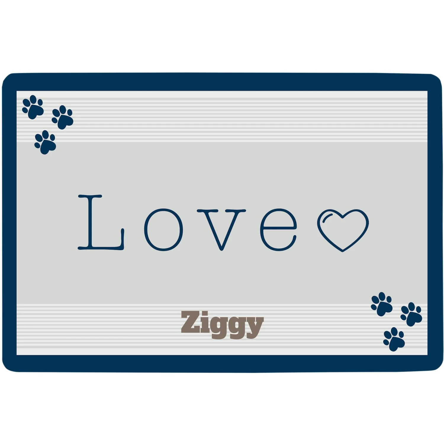Frisco Love Cutout Personalized Dog & Cat Placemat 1 Frisco Love Cutout Personalized Dog & Cat Placemat