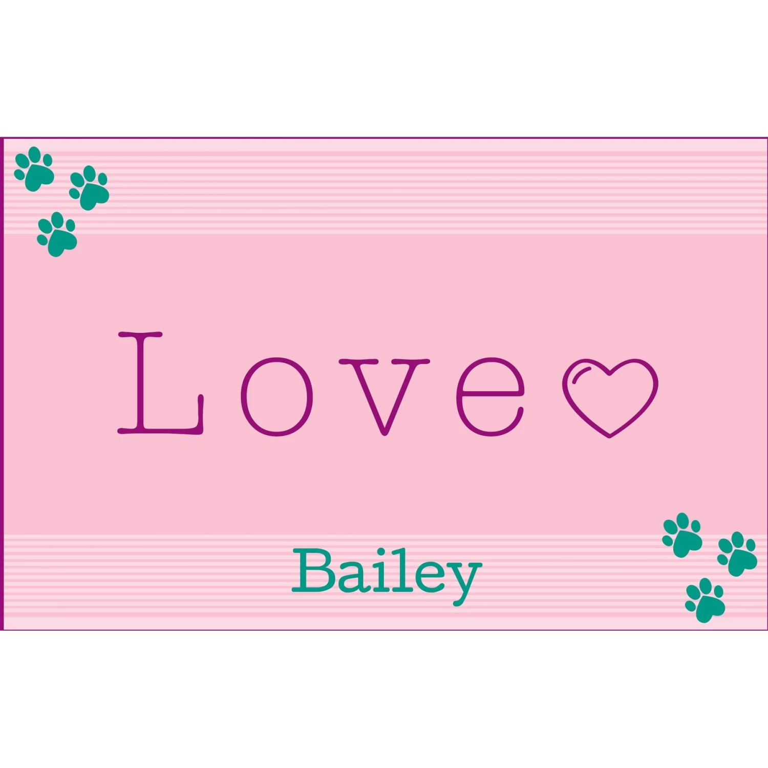 Frisco Love Cutout Personalized Dog & Cat Placemat 3 Frisco Love Cutout Personalized Dog & Cat Placemat - Image 3