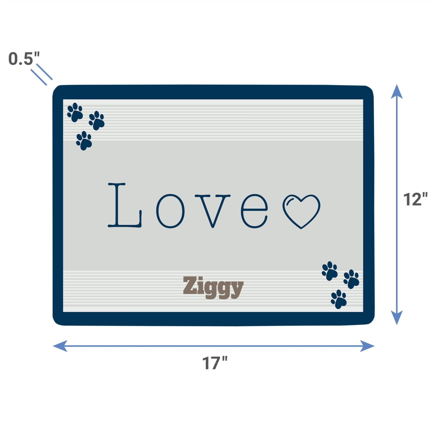 Frisco Love Cutout Personalized Dog & Cat Placemat 4 Frisco Love Cutout Personalized Dog & Cat Placemat - Image 4