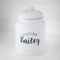 Frisco Ceramic "Treats For" Personalized Treat Jar, 13 Cup, 104oz -Pet Dog Supplies Shop 301185 PT3. AC SS1800 V1630731988