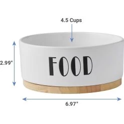 Frisco Ceramic Water Dog & Cat Bowl With Wood Base & Frisco Ceramic Food Dog & Cat Bowl With Wood Base -Pet Dog Supplies Shop 302424 PT6. AC SS1800 V1623067055