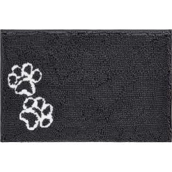 Frisco Microfiber Chenille Shammy Towel & Frisco Microfiber Chenille Paw Print Dog & Cat Mat, Dark Gray -Pet Dog Supplies Shop 303468 PT5. AC SS1800 V1623034648