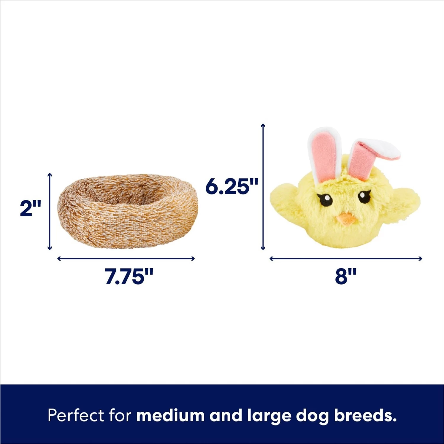 Frisco Easter Chick In Nest 2-in-1 Plush Squeaky Dog Toy 2 Frisco Easter Chick In Nest 2-in-1 Plush Squeaky Dog Toy - Image 2