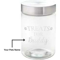 Frisco Paw Print Glass Personalized Treat Jar With Lid, 5 Cup, 40oz 7 Frisco Paw Print Glass Personalized Treat Jar With Lid, 5 Cup, 40oz -Pet Dog Supplies Shop 309522 PT2. AC SS1800 V1645206122