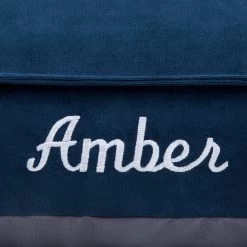 Frisco Personalized Navy Bolstered Bed With Navy Check Bolster, X-Large -Pet Dog Supplies Shop 311768 PT3. AC SS1800 V1630593987
