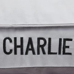 Frisco Personalized Silver Bolstered Bed With Silver Check Bolster, X-Large -Pet Dog Supplies Shop 311772 PT4. AC SS1800 V1630594012