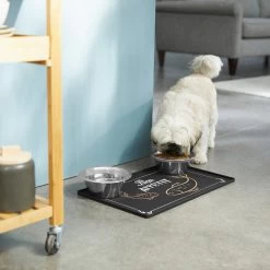 Frisco Silicone Fish Print Dog & Cat Food Mat, Black -Pet Dog Supplies Shop 311953 PT2. AC SS1800 V1642542742