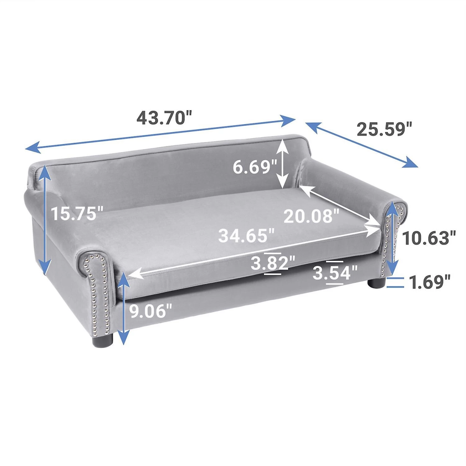 Frisco Sofa Pet Bed With Removable Cover & Frisco Eyelash Cat & Dog Blanket 3 Frisco Sofa Pet Bed With Removable Cover & Frisco Eyelash Cat & Dog Blanket - Image 3