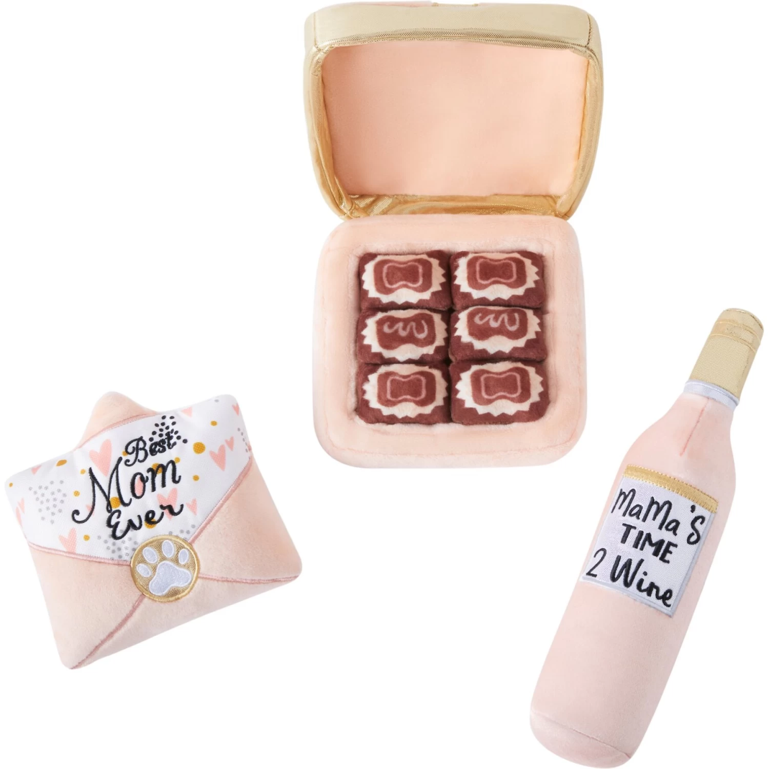 Frisco Mother's Day Gifts Plush Squeaky Dog Toy, 3 Count 1 Frisco Mother's Day Gifts Plush Squeaky Dog Toy, 3 Count