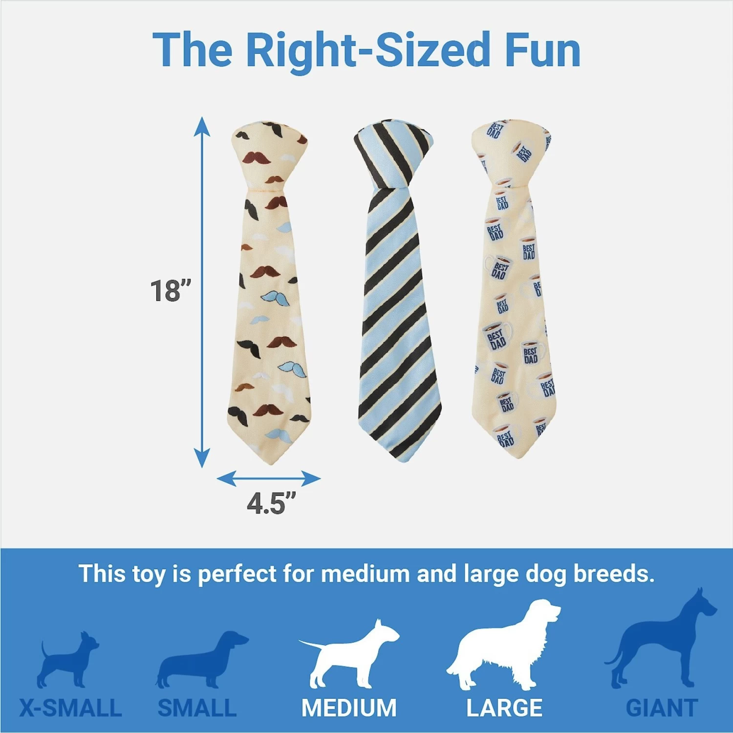 Frisco Ties Plush Dog Toy, 3 Count 2 Frisco Ties Plush Dog Toy, 3 Count - Image 2