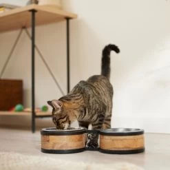 Frisco Premium Elevated Bone Design Stainless Steel Double Diner Dog & Cat Bowl -Pet Dog Supplies Shop 331499 PT3. AC SS1800 V1657656892