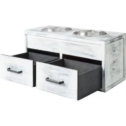 Frisco Premium Wood Elevated Large Breed Dog Bowl With Storage Station, 10 Cup -Pet Dog Supplies Shop 331505 PT5. AC SS1800 V1657656894