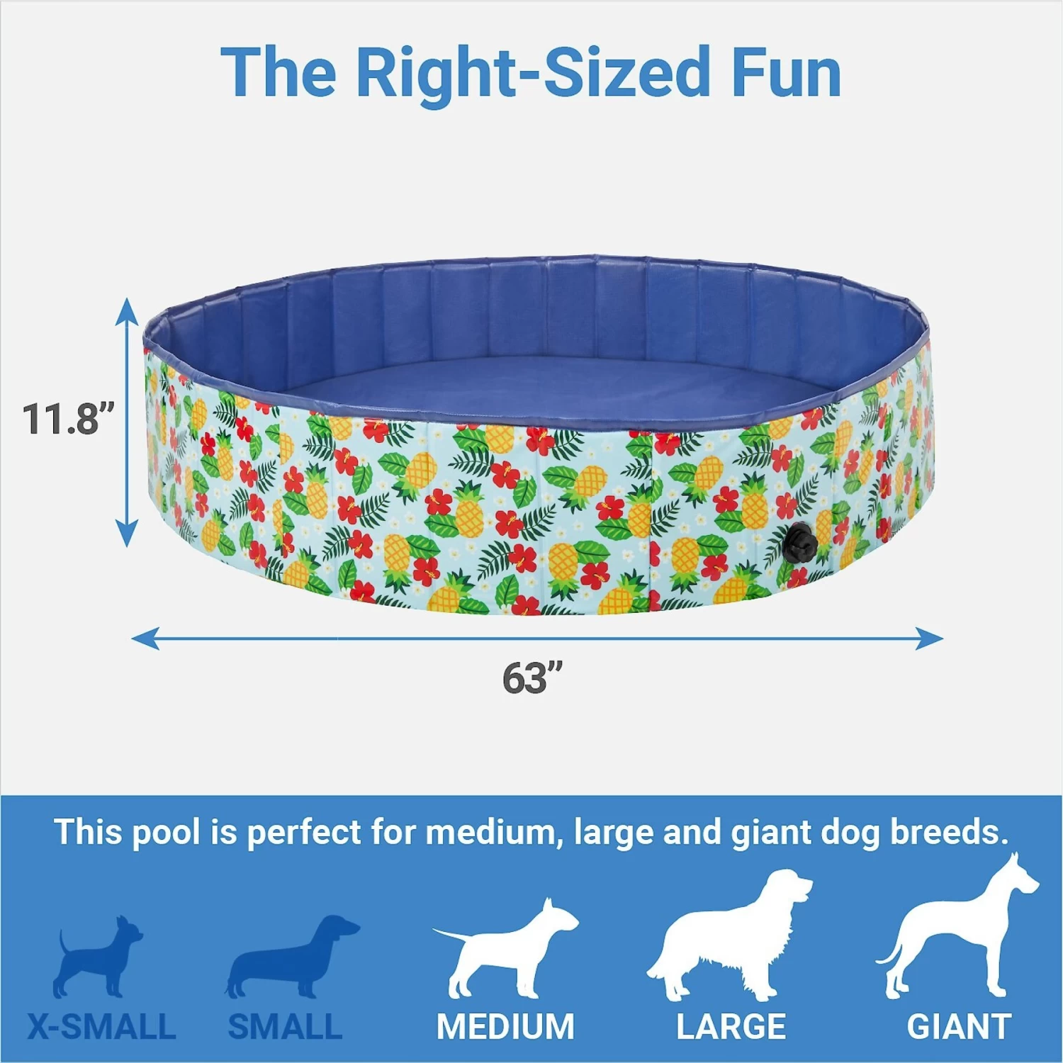 Frisco Outdoor Dog Swimming Pool, Hawaiian Print 2 Frisco Outdoor Dog Swimming Pool, Hawaiian Print - Image 2