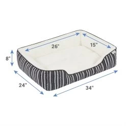 Frisco SW Stripe Rectangular Dog & Cat Cuddler -Pet Dog Supplies Shop 333893 PT1. AC SS1800 V1661364033
