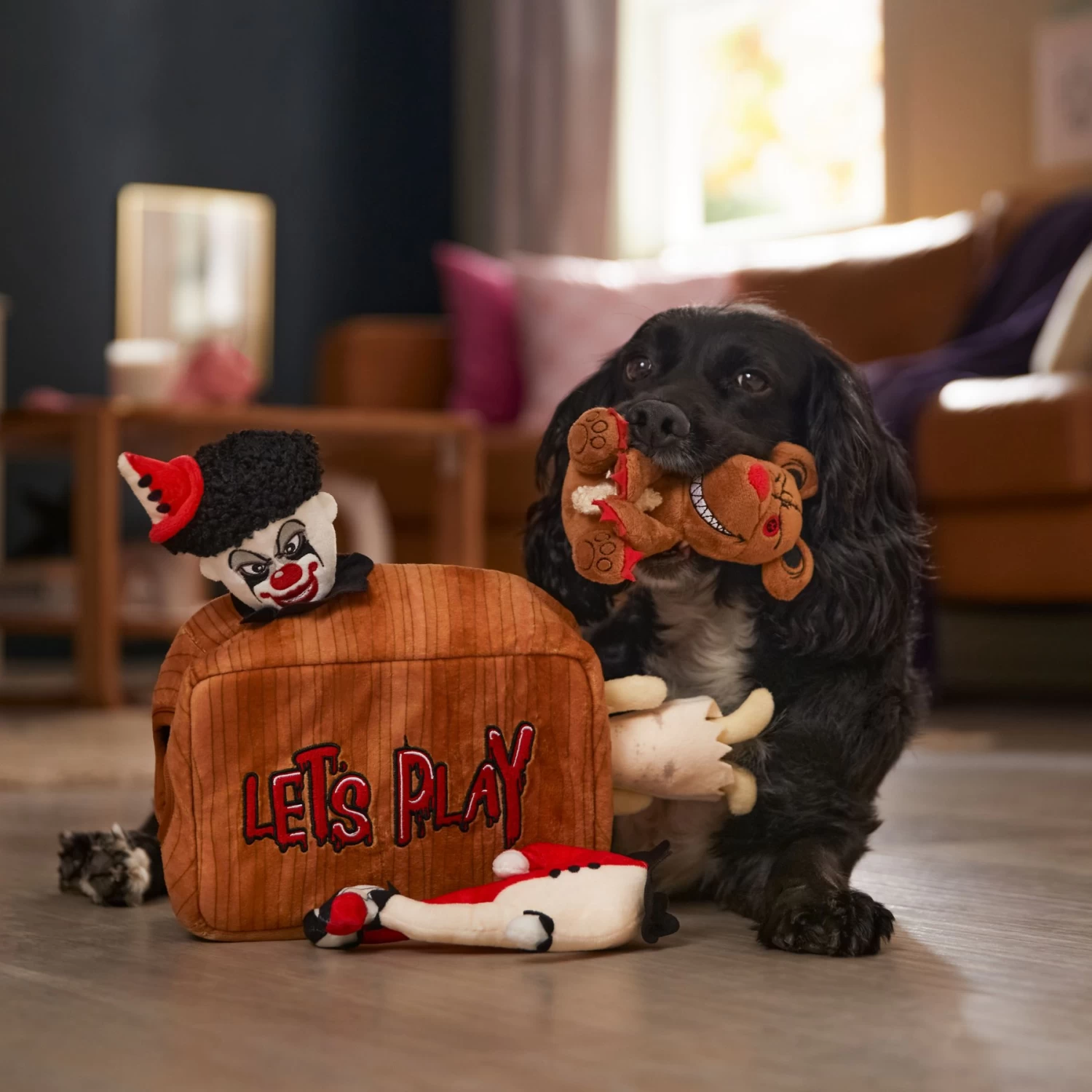 Frisco Halloween Scary Toy Box Hide & Seek Puzzle Plush Squeaky Dog Toy 4 Frisco Halloween Scary Toy Box Hide & Seek Puzzle Plush Squeaky Dog Toy - Image 4