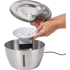 Frisco Stainless Steel Heart Dog & Cat Fountain -Pet Dog Supplies Shop 355816 PT3. AC SS1800 V1665174172