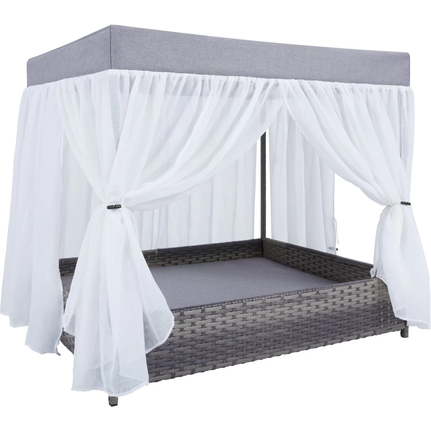 Frisco Outdoor Wicker Canopy Dog Bed 3 Frisco Outdoor Wicker Canopy Dog Bed - Image 3