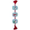 Frisco Holiday Ho Ho Ho Plush With Rope Squeaky Dog Toy