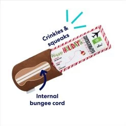 Frisco Holiday Home For The Holidays Airline Ticket Bungee Plush Squeaky Dog Toy -Pet Dog Supplies Shop 360966 PT2. AC SS1800 V1695044279
