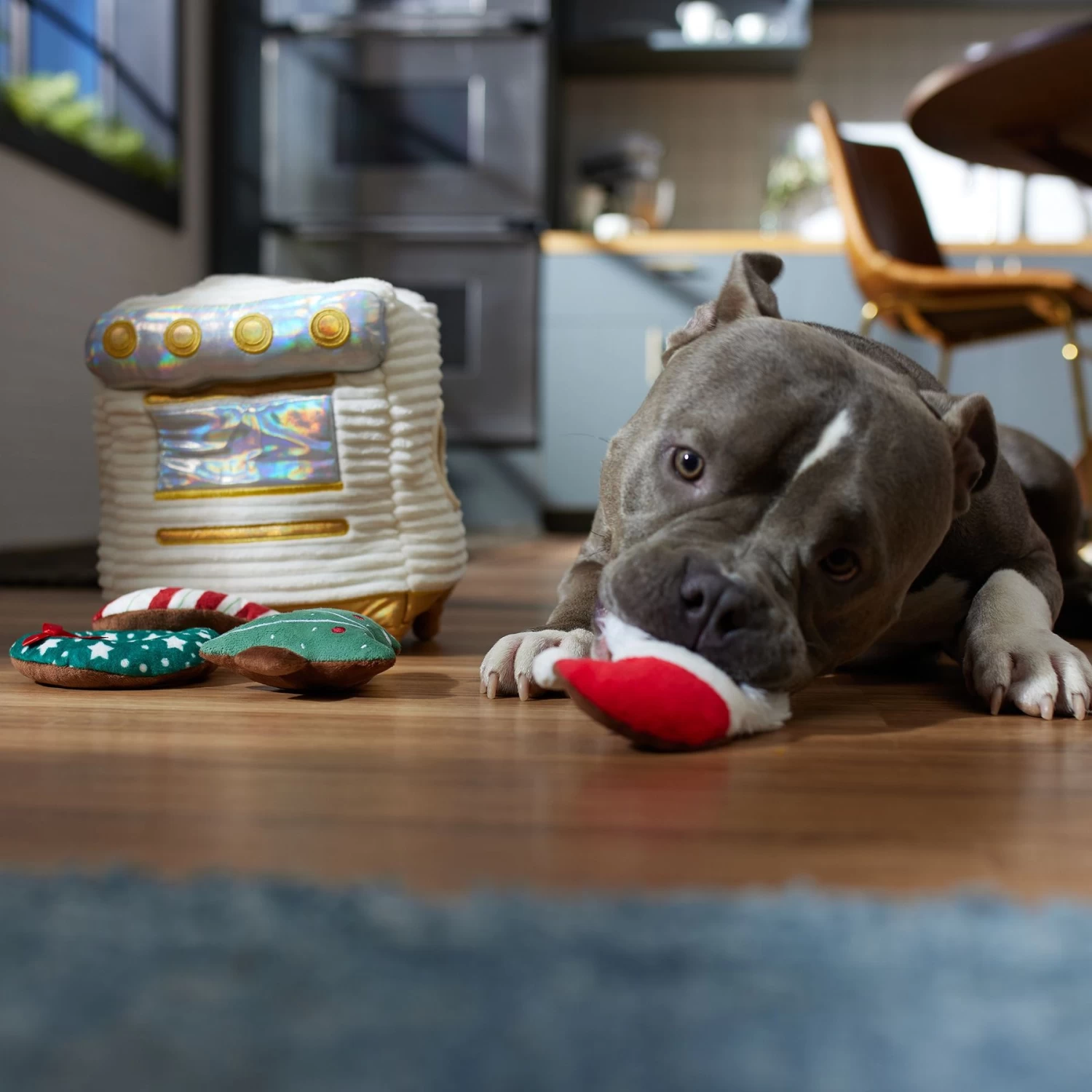 Frisco Holiday Mrs. Claus's Baking Hide & Seek Puzzle Plush Squeaky Dog Toy 4 Frisco Holiday Mrs. Claus's Baking Hide & Seek Puzzle Plush Squeaky Dog Toy - Image 4