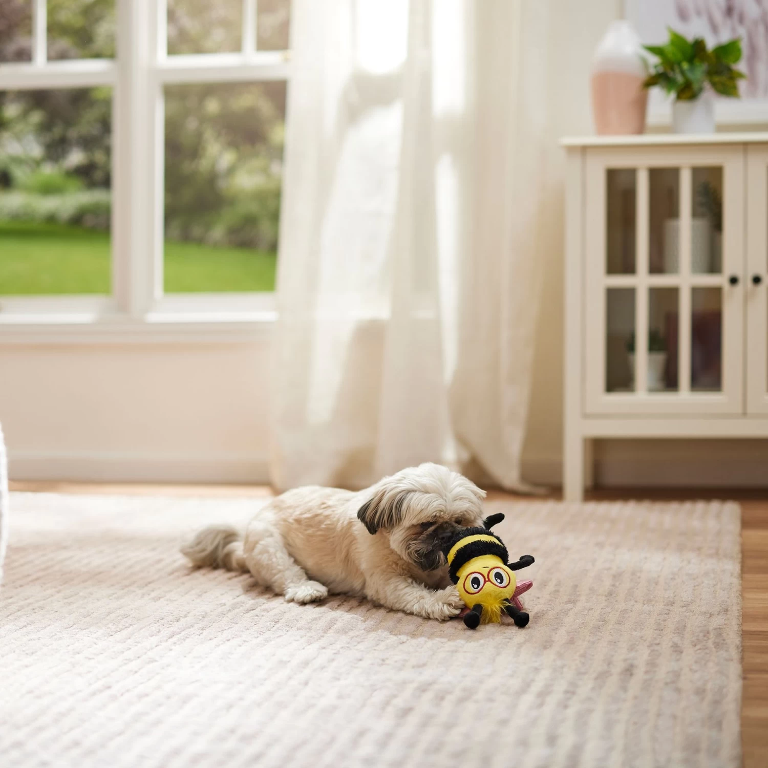 Frisco Valentine Love Buzz Bee Plush Squeaky Dog Toy 4 Frisco Valentine Love Buzz Bee Plush Squeaky Dog Toy - Image 4