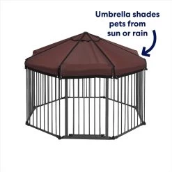 Frisco Outdoor Galvanized Steel 8-Panel Configurable Gate And Playpen With Oxford Roof -Pet Dog Supplies Shop 507086 PT2. AC SS1800 V1669212042