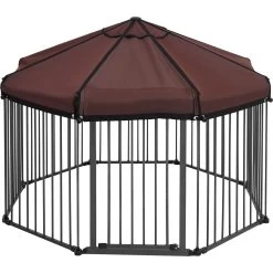Frisco Outdoor Galvanized Steel 8-Panel Configurable Gate And Playpen With Oxford Roof -Pet Dog Supplies Shop 507086 PT3. AC SS1800 V1666021842