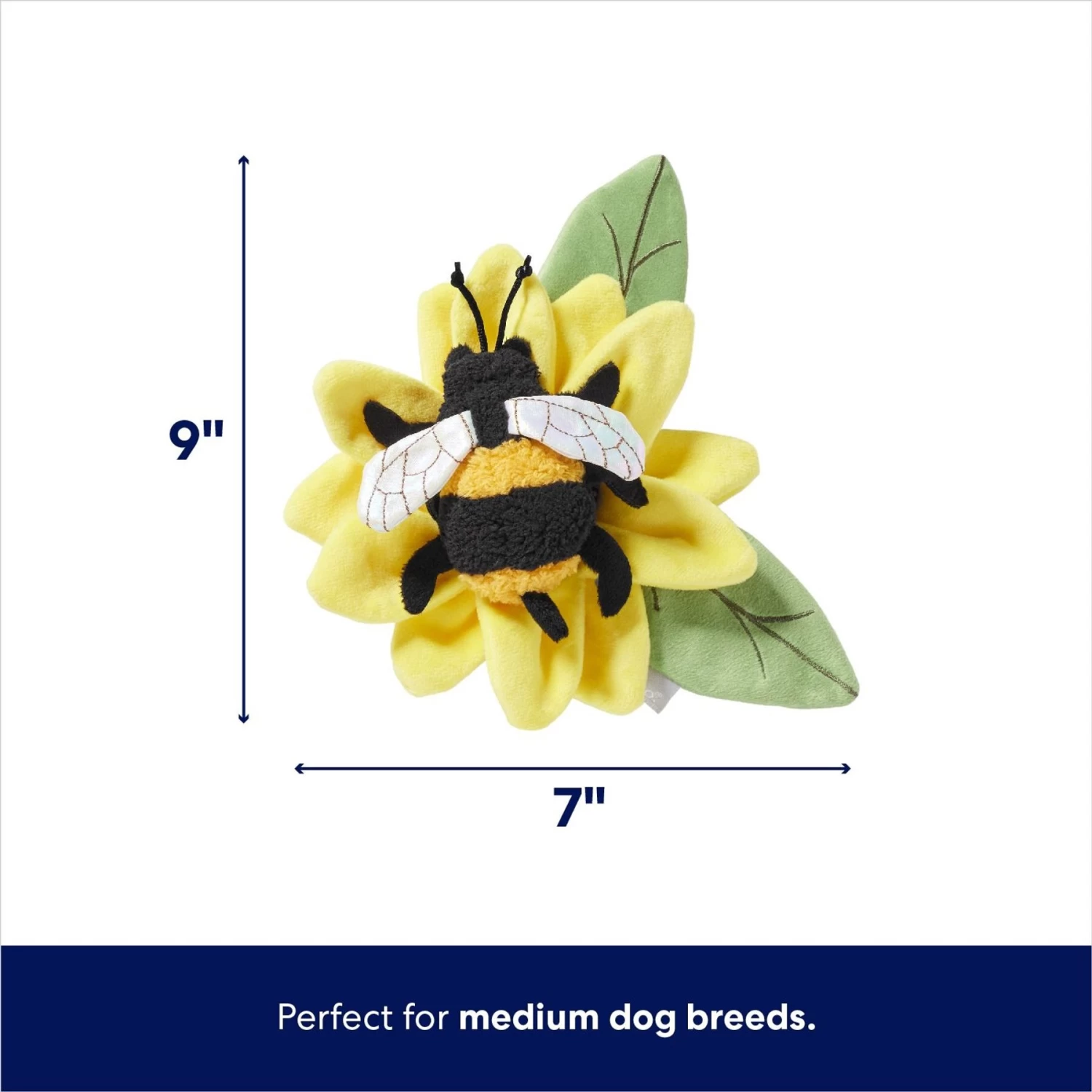 Frisco Spring Sunflower Plush Squeaky Dog Toy 2 Frisco Spring Sunflower Plush Squeaky Dog Toy - Image 2