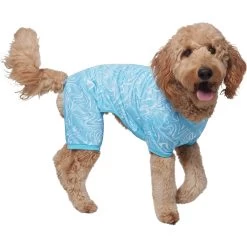Frisco Blue Ocean Waves Dog & Cat Jersey PJs -Pet Dog Supplies Shop 556142 PT3. AC SS1800 V1674829131