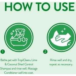 TropiClean Lime & Cocoa Butter Deshedding Dog Conditioner & Frisco Shedding Blade Dog Brush, One Size -Pet Dog Supplies Shop 575070 PT3. AC SS1800 V1657660393